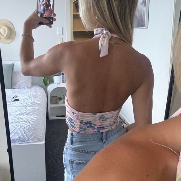 ZARA Floral Halter Top - Picture 2 of 8